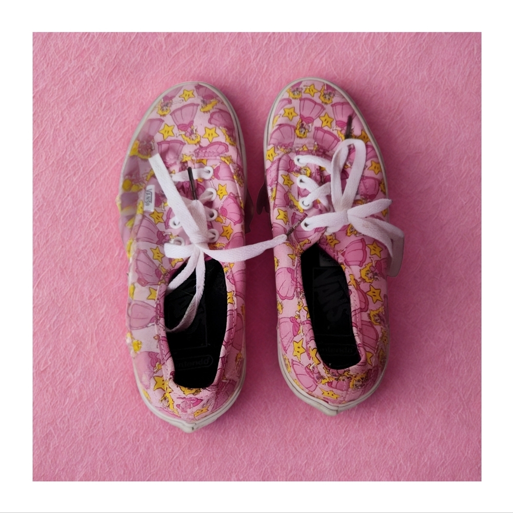Vans Pink Peach Super Mario Sneakers